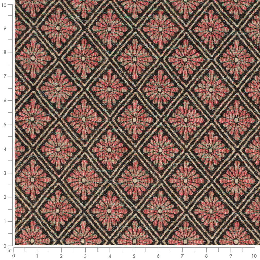 D4384 Abstract & Geometric,Diamonds Carnation Coral & Peach Charlotte Fabrics