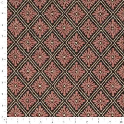 D4384 Abstract & Geometric,Diamonds Carnation Coral & Peach Charlotte Fabrics
