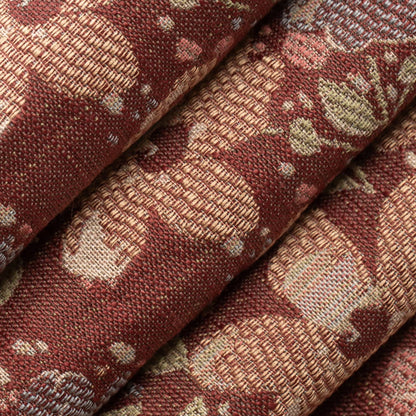 D4385 Floral Persimmon Orange & Rust,Red & Burgundy Charlotte Fabrics