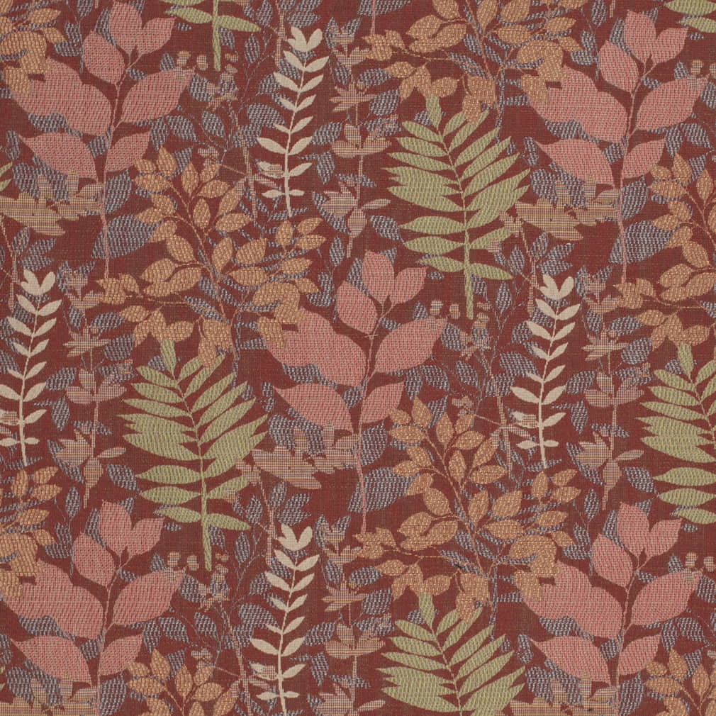 D4386 Leaves,Tropical & Botanical Orange & Rust,Red & Burgundy Charlotte Fabrics Tapestry,Woven Patterns