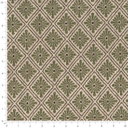 D4388 Abstract & Geometric,Diamonds Aloe Green Charlotte Fabrics