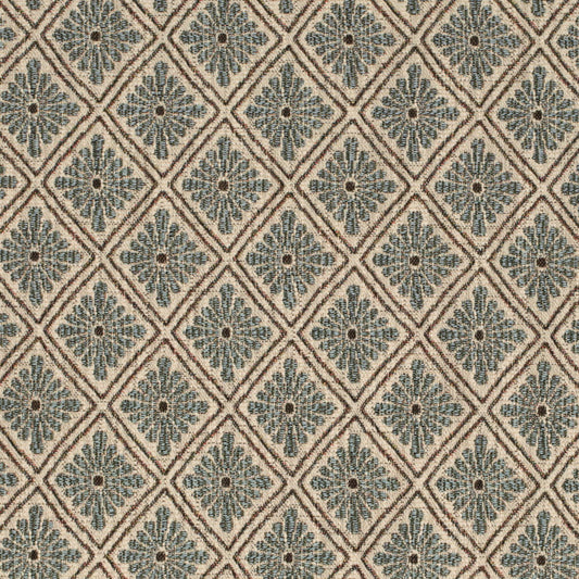 D4391 Abstract & Geometric,Diamonds Federal Blue Charlotte Fabrics