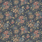 D4392 Floral Blue Blue,Coral & Peach Charlotte Fabrics