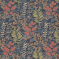 D4393 Leaves,Tropical & Botanical River Blue,Coral & Peach Charlotte Fabrics