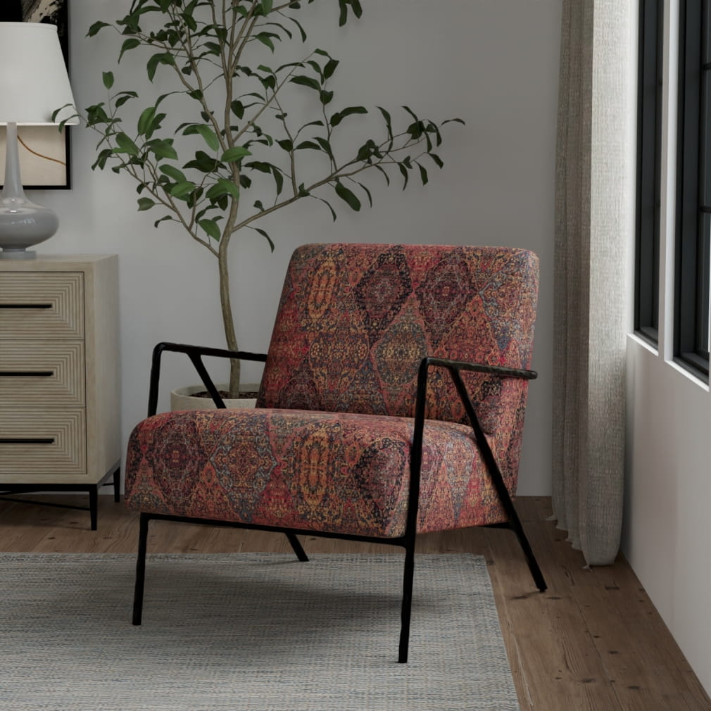 D4397 Abstract & Geometric,Damask,Global Jewel Blue,Coral & Peach Charlotte Fabrics