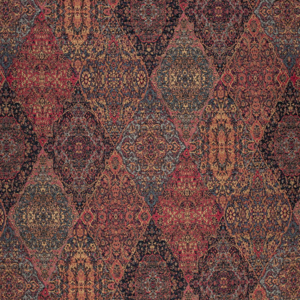 D4397 Abstract & Geometric,Damask,Global Blue,Coral & Peach Charlotte Fabrics Tapestry,Woven Patterns