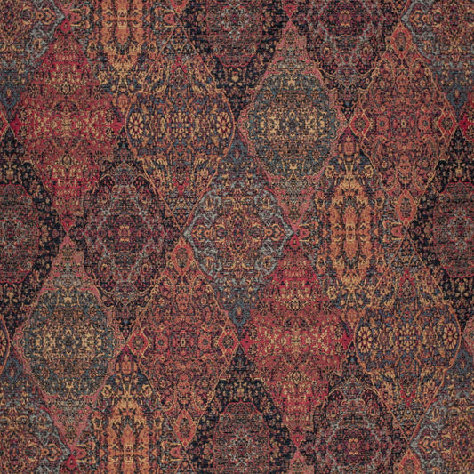 D4397 Abstract & Geometric,Damask,Global Blue,Coral & Peach Charlotte Fabrics Tapestry,Woven Patterns