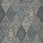 D4398 Abstract & Geometric,Damask,Global Cobalt Blue Charlotte Fabrics