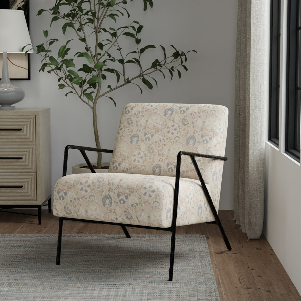 D4406 Floral Eve Chambray Blue Charlotte Fabrics