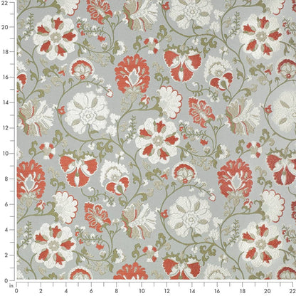 D4408 Floral Eve Aqua Aqua & Teal Charlotte Fabrics