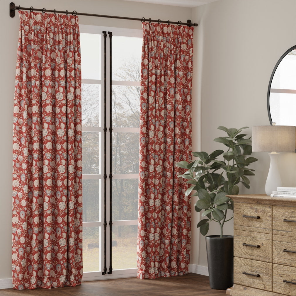 D4409 Floral Eve Garnet Red & Burgundy Charlotte Fabrics