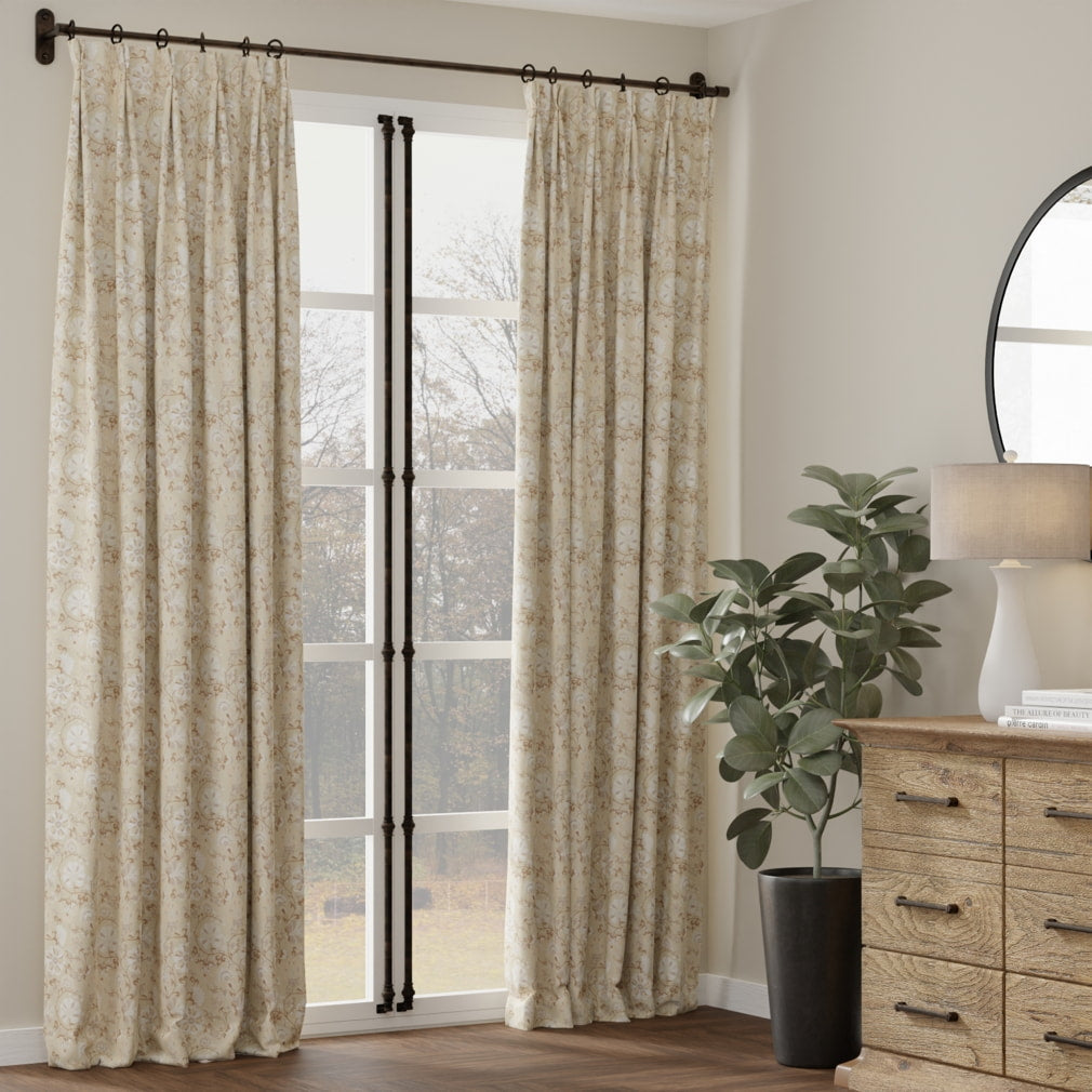 D4410 Floral Eve Oyster Beige & Taupe Charlotte Fabrics