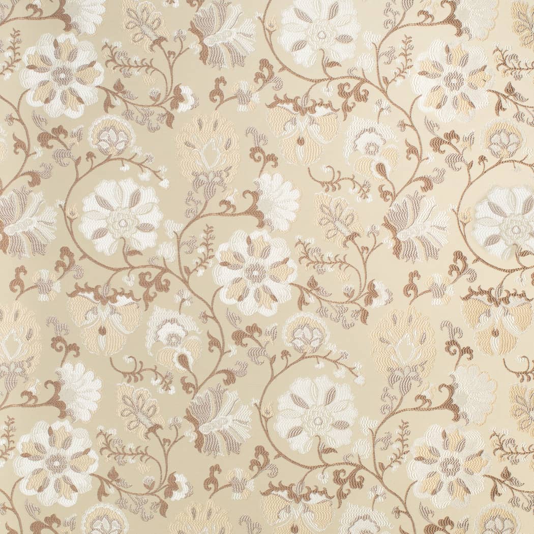 D4410 Floral Eve Oyster Beige & Taupe Charlotte Fabrics
