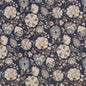 D4411 Floral Blue Charlotte Fabrics Woven Patterns