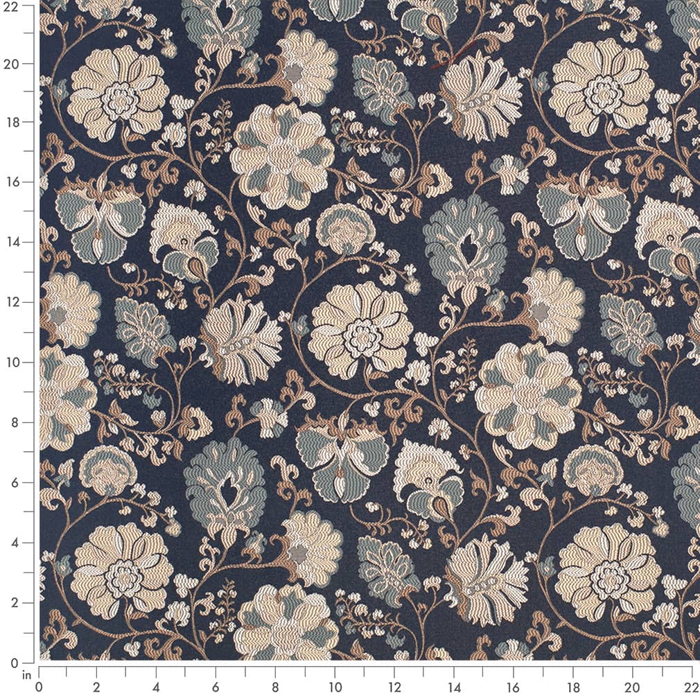 D4411 Floral Eve Navy Blue Charlotte Fabrics