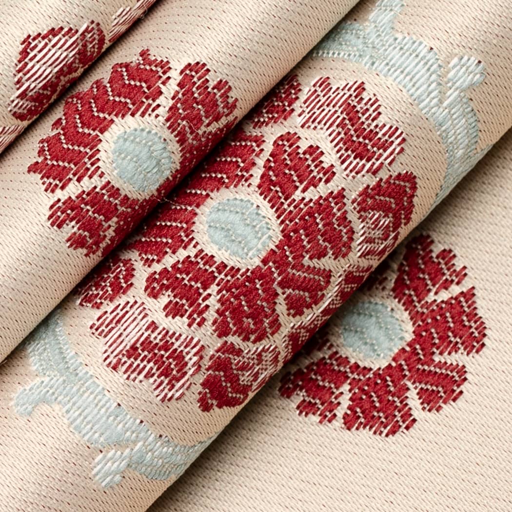 D4413 Abstract & Geometric Aurora Cardinal Red & Burgundy Charlotte Fabrics