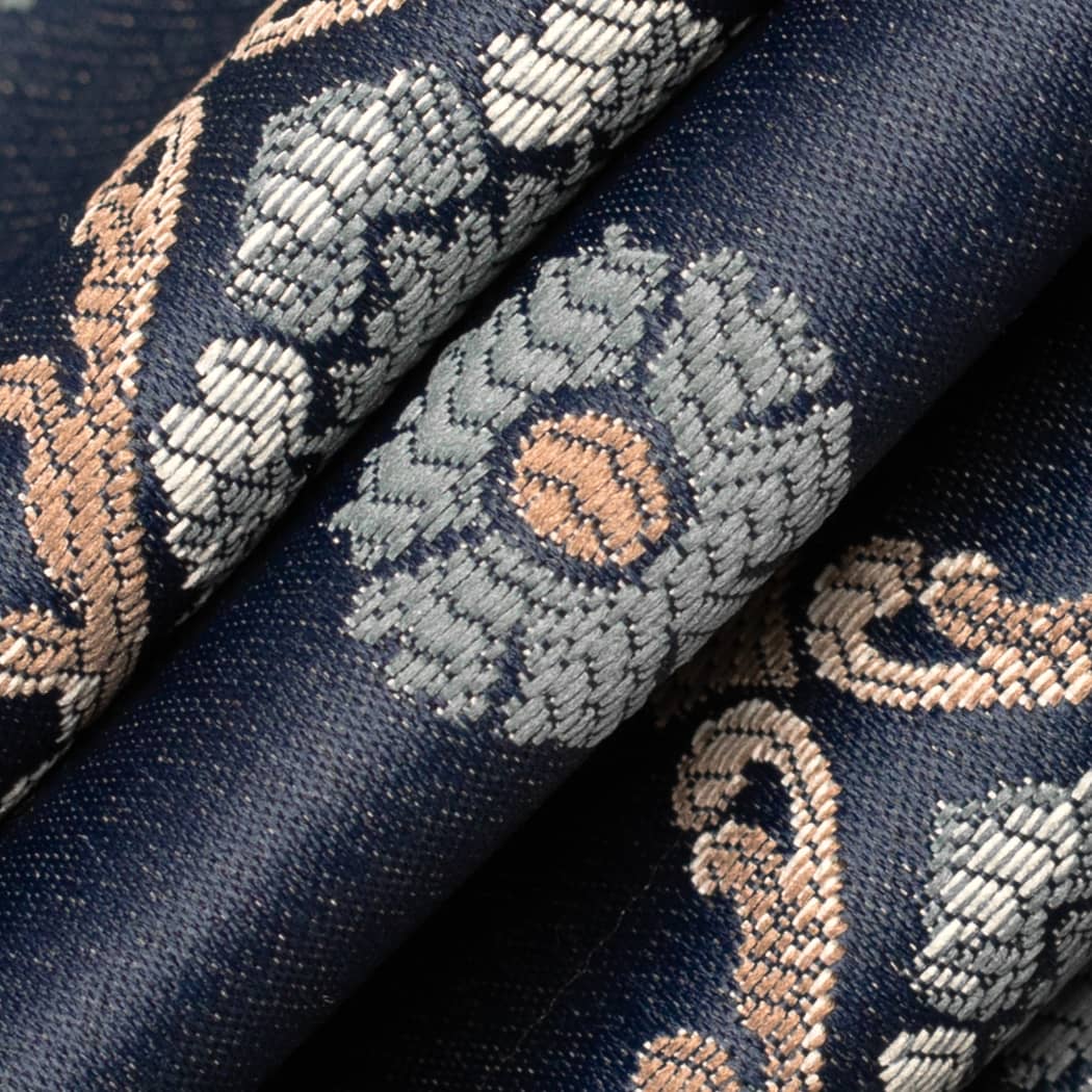 D4418 Abstract & Geometric Aurora Navy Blue Charlotte Fabrics