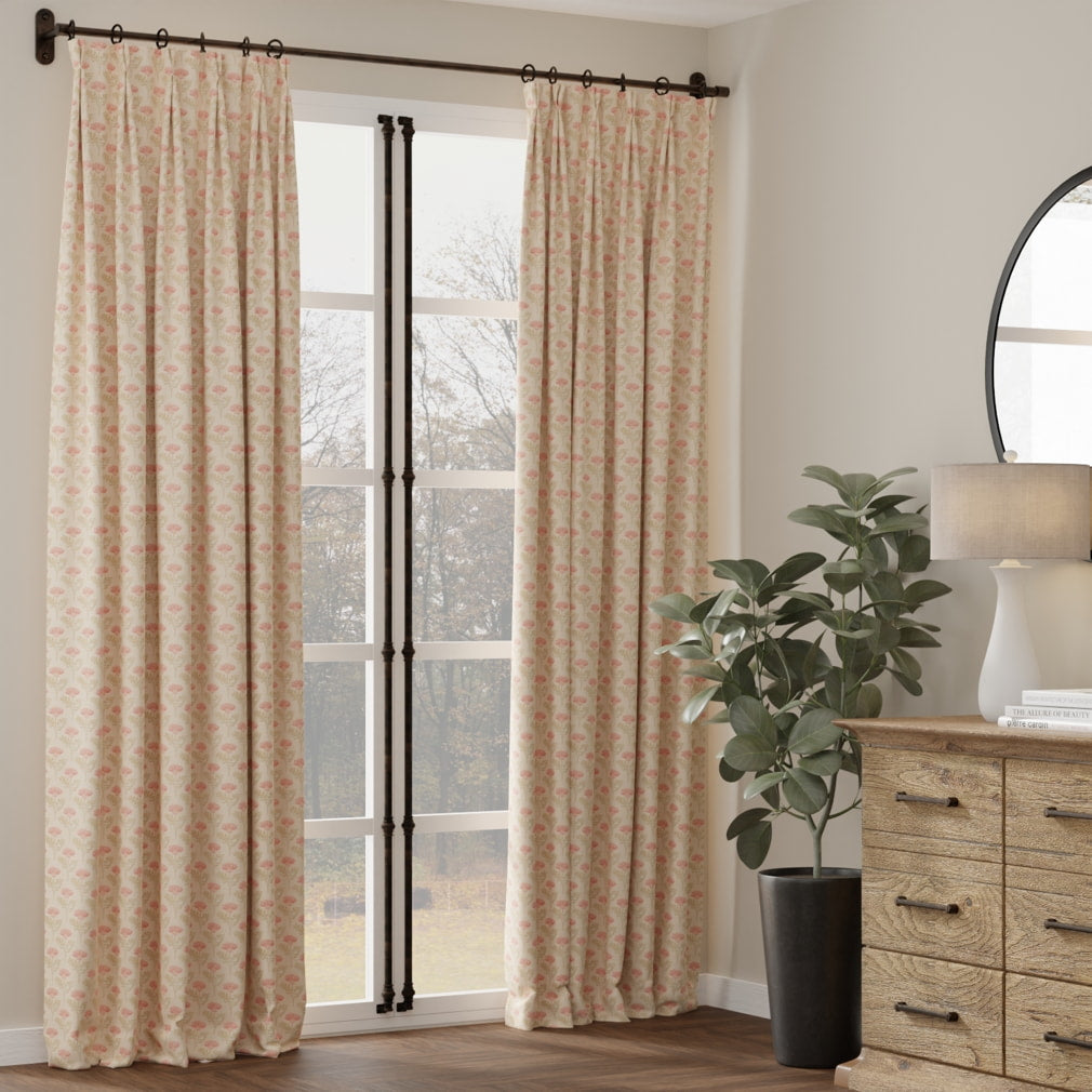 D4419 Floral Grace Coral Coral & Peach,Pink Charlotte Fabrics