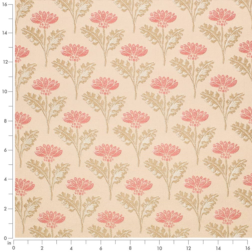 D4419 Floral Grace Coral Coral & Peach,Pink Charlotte Fabrics