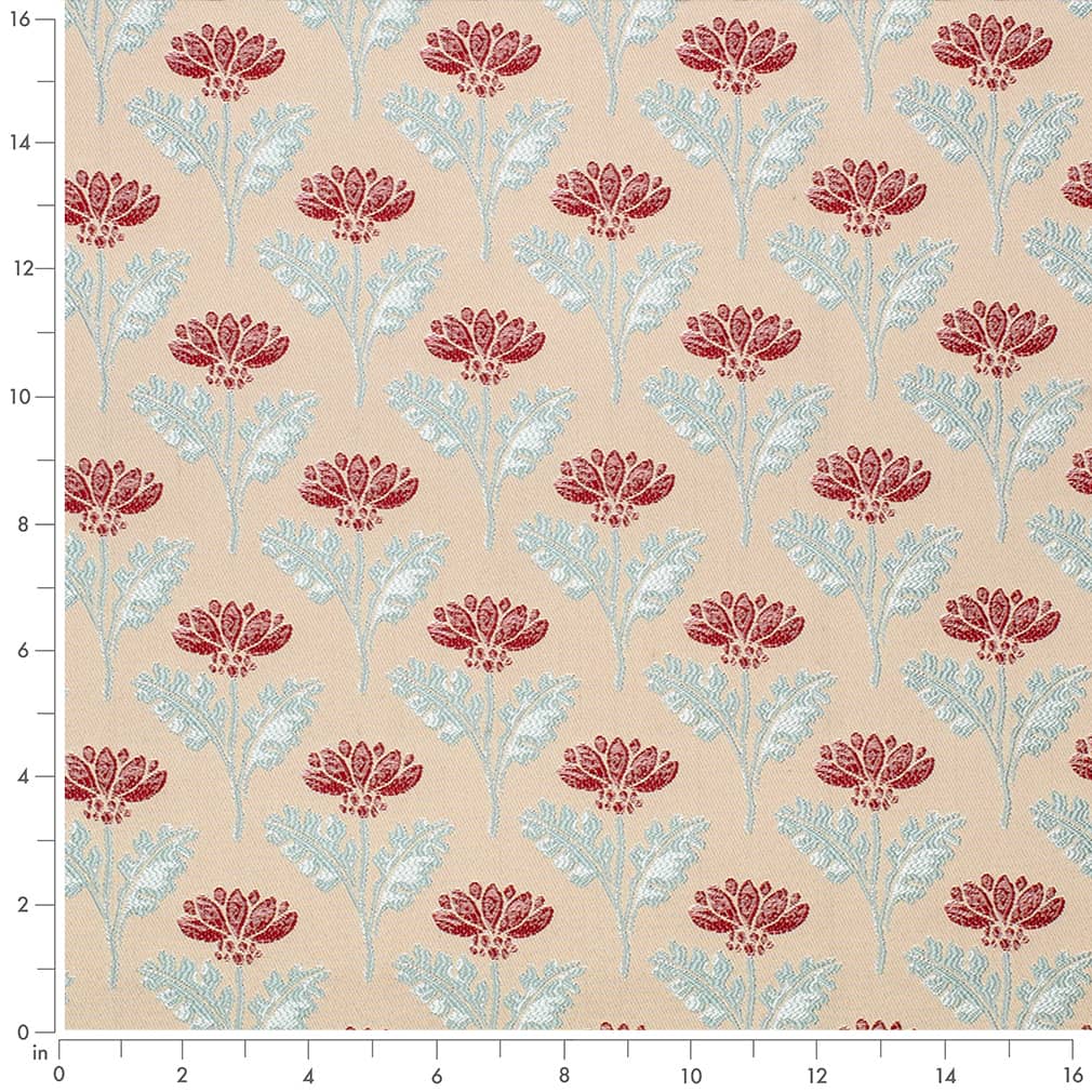 D4420 Floral Grace Cardinal Red & Burgundy Charlotte Fabrics