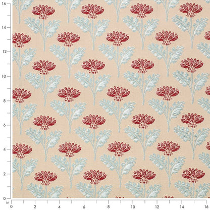 D4420 Floral Grace Cardinal Red & Burgundy Charlotte Fabrics