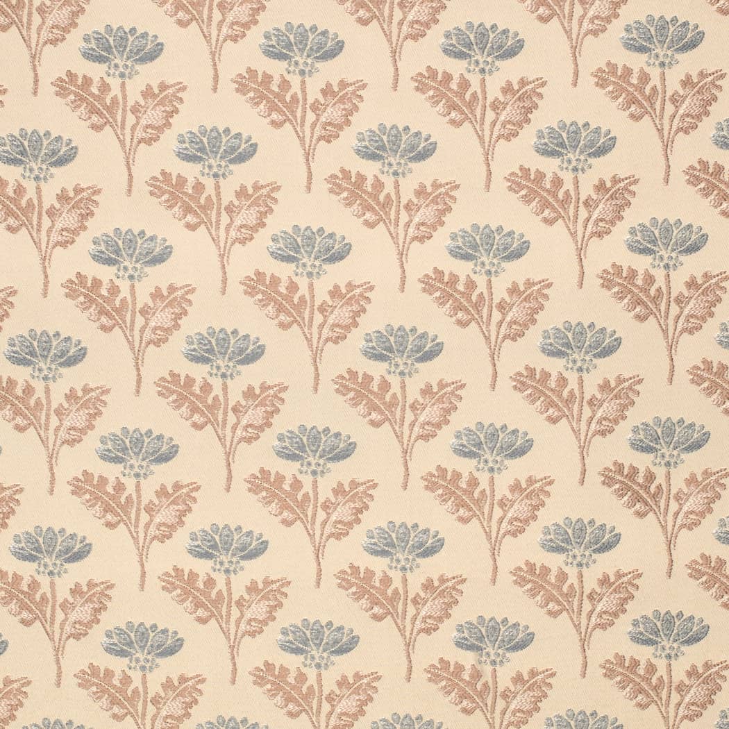 D4421 Floral Blue Charlotte Fabrics Woven Patterns
