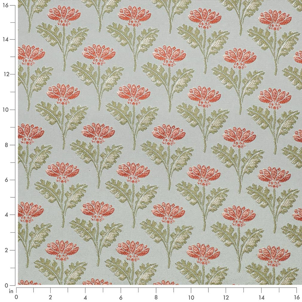 D4422 Floral Grace Aqua Aqua & Teal Charlotte Fabrics