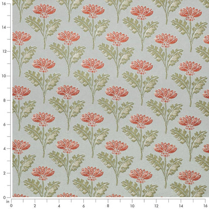 D4422 Floral Grace Aqua Aqua & Teal Charlotte Fabrics