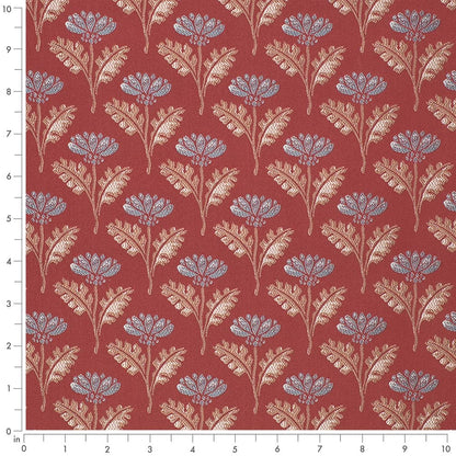 D4423 Floral Grace Garnet Red & Burgundy Charlotte Fabrics