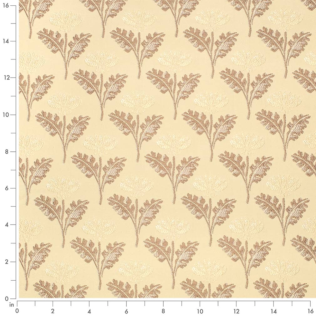 D4424 Floral Grace Oyster Beige & Taupe Charlotte Fabrics