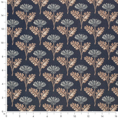 D4425 Floral Grace Navy Blue Charlotte Fabrics