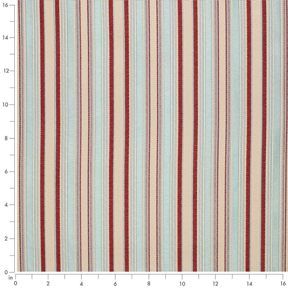 D4427 Stripe Celeste Cardinal Red & Burgundy Charlotte Fabrics