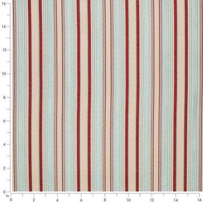 D4427 Stripe Celeste Cardinal Red & Burgundy Charlotte Fabrics