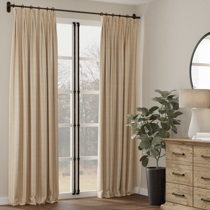 D4428 Stripe Celeste Chambray Blue Charlotte Fabrics