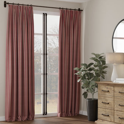 D4430 Stripe Celeste Garnet Red & Burgundy Charlotte Fabrics