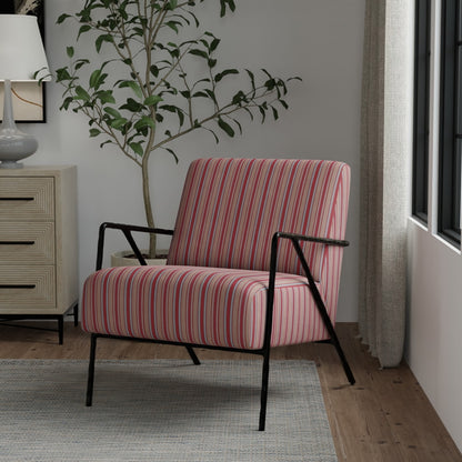 D4430 Stripe Celeste Garnet Red & Burgundy Charlotte Fabrics