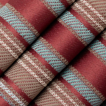 D4430 Stripe Celeste Garnet Red & Burgundy Charlotte Fabrics