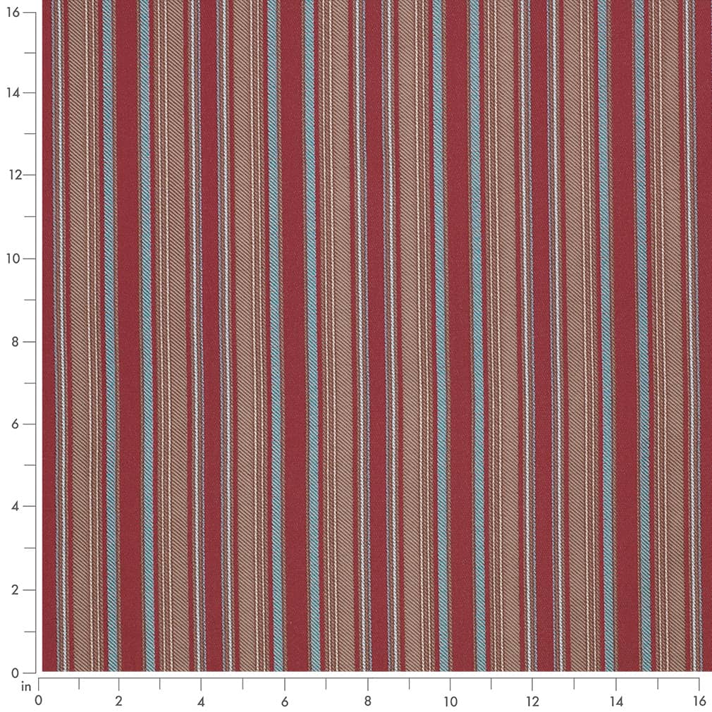 D4430 Stripe Celeste Garnet Red & Burgundy Charlotte Fabrics