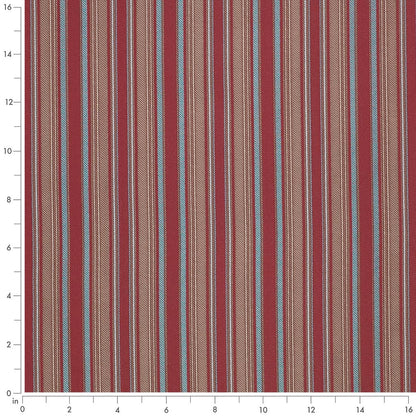 D4430 Stripe Celeste Garnet Red & Burgundy Charlotte Fabrics