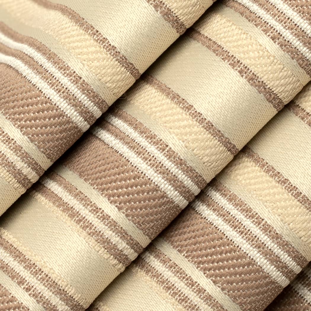D4431 Stripe Celeste Oyster Beige & Taupe Charlotte Fabrics