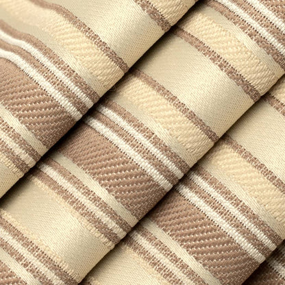 D4431 Stripe Celeste Oyster Beige & Taupe Charlotte Fabrics