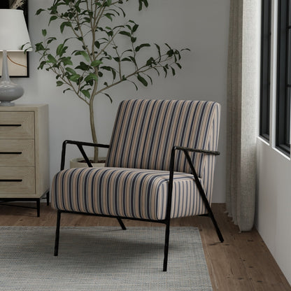 D4432 Stripe Celeste Navy Blue Charlotte Fabrics