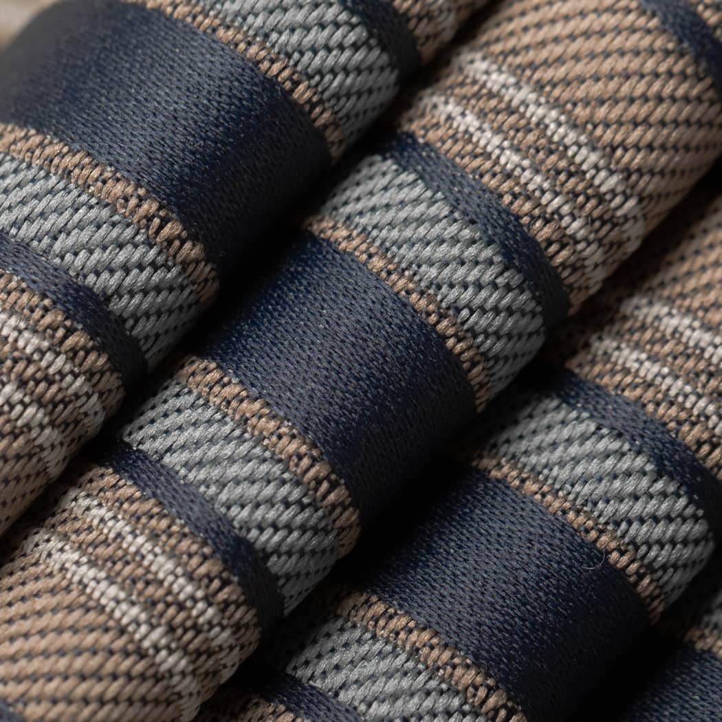 D4432 Stripe Celeste Navy Blue Charlotte Fabrics