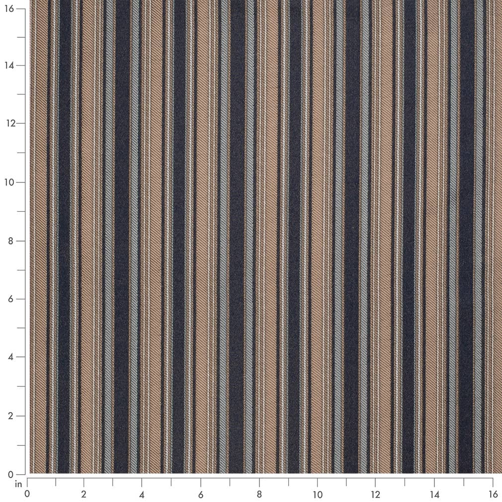 D4432 Stripe Celeste Navy Blue Charlotte Fabrics