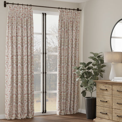 D4433 Damask Felicity Cardinal Red & Burgundy Charlotte Fabrics