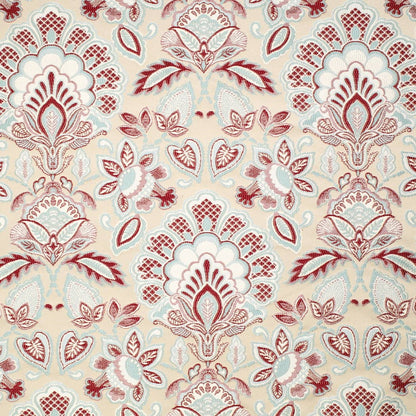 D4433 Damask Felicity Cardinal Red & Burgundy Charlotte Fabrics