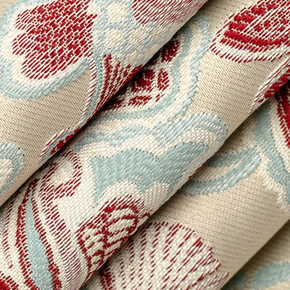 D4433 Damask Felicity Cardinal Red & Burgundy Charlotte Fabrics