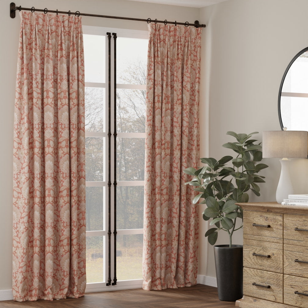 D4435 Damask Felicity Coral Coral & Peach,Pink Charlotte Fabrics