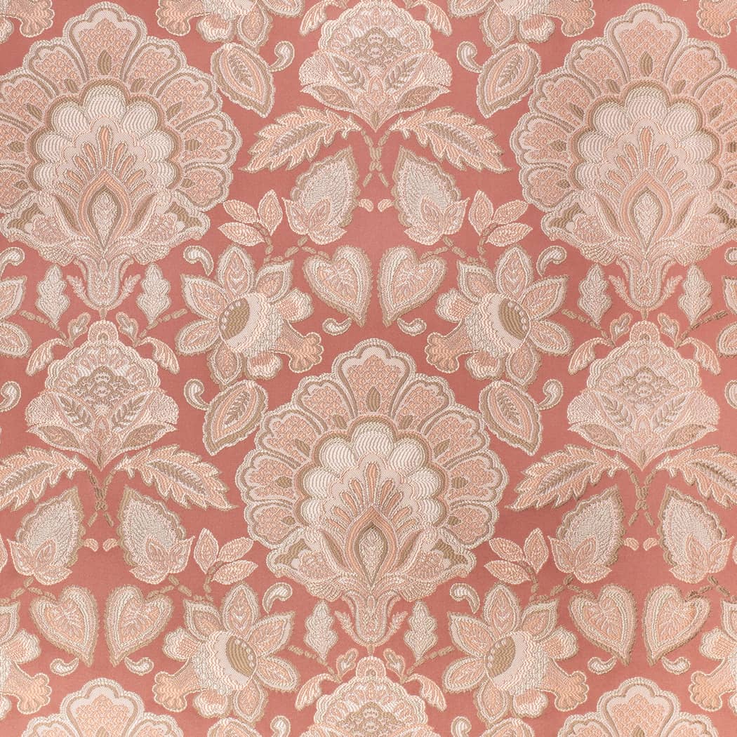 D4435 Damask Felicity Coral Coral & Peach,Pink Charlotte Fabrics
