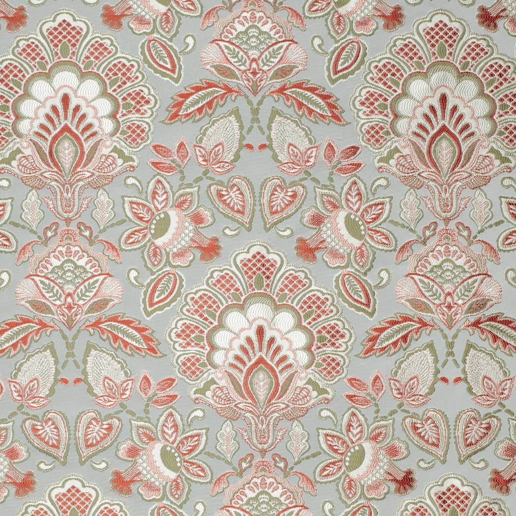 D4436 Damask Felicity Aqua Aqua & Teal Charlotte Fabrics